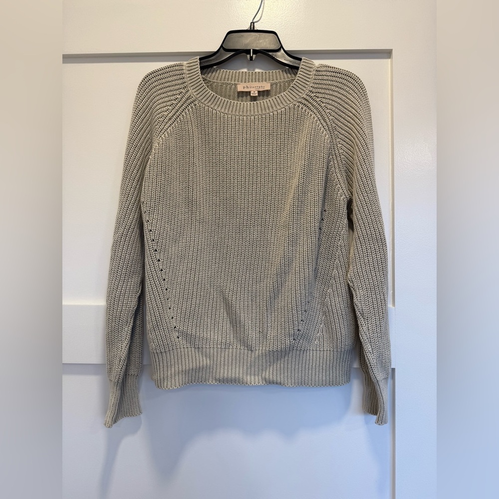 Philosophy Cream Crew Neck Sweater
